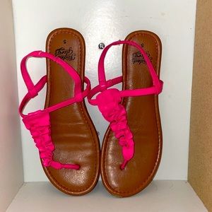 Pink Ruffled Sandals